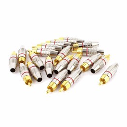 20Pcs-Gold-plated-rca-male-plug-Solderless-audio-video-speaker-adapter-gold-connector-Red-Black