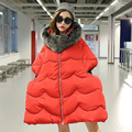Fake Fur Collar Parkas Winter Womens Jackets Large Size Coat Printing Cape Cotton Jacket Long Maternity
