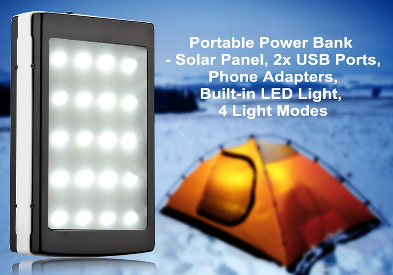 Portable Solar Power Bank 20000MAH bateria externa portatil Dual USB LED External Mobile Phone Battery Charger Backup Powerbank Portable Solar Power Bank 20000MAH bateria externa portatil Dual USB LED External Mobile Phone Battery Charger Backup Powerbank