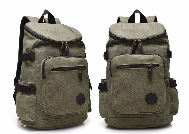 High capacity Vintage Backpack Fashion High quality boy school bag Casual Travel Bags men Canvas Backpack (2)