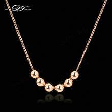 Elegant Beads Necklaces & Pendants 18K Gold Plated Fashion Brand Vintage Jewelry/Jewellery For Women Chains Accessiories DFN267