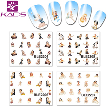 11sheet set BLE2204 2214 Sexy women Designs Water Transfer Nail Art Stickers Nail Beauty Foil Decals