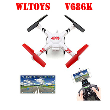 WLtoys V686K V686 4CH 360 Flips 2.4GHz RC Quadcopter Drone w HD Camera FPV APP Headless Mode RTF