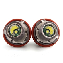 2 H8 10W LED CREE Angel Eye Light White for BMW E39 E53 E65 E66 E60