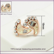 SI 2014 Fashion Jewelry New Arrival Foot Style Ring Rhinestone 18K Gold Plated Pretty For Women
