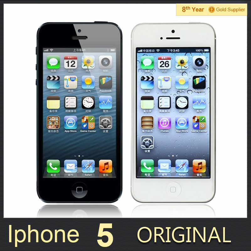 Original APPLE iPhone 5 Cell Phone iOS OS Dual core 1G RAM 16GB 32GB 64GB ROM