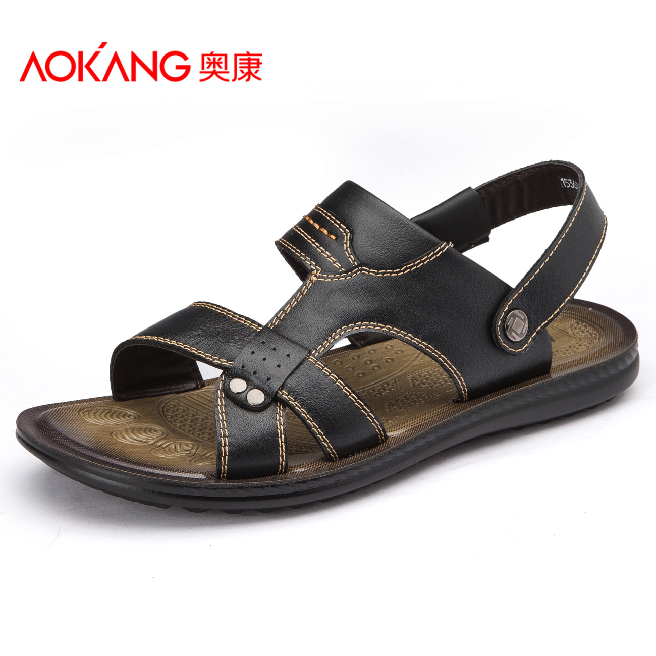 Aokang Men Sandals 2015 Summer Style Men Sandals Genuine Leather ...