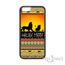 Hakuna Matata Lion King Aztec back skins mobile cellphone cases for iphone 4/4s 5/5s 5c SE 6/6s plus ipod touch 4/5/6
