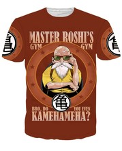 Anime Dragon Ball Z T shirts Goku/Vegeta/Master Roshi t shirts tees Super Saiyan 3D t shirt Women Men Summer Casual tee shirts
