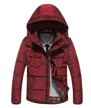 2015 new fashion men winter jacket coat white goose down thick solid coat down jacket