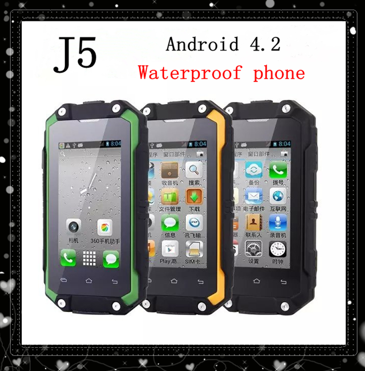 2 4 I5 Smartphone Mini WaterProof Phone Android4 3 MTK6572 Dual core 512M ROM 3MP Camera