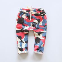 2016 new Spring baby Girls boy Kid Haren Cotton Camouflage Pants Trousers Korean Children s Clothing