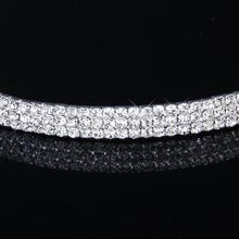 New Arrivals 2015 Bridal Bridesmaid Flower Girl 3 Row Crystal Diamante Headband Wedding Tiara Free Shipping