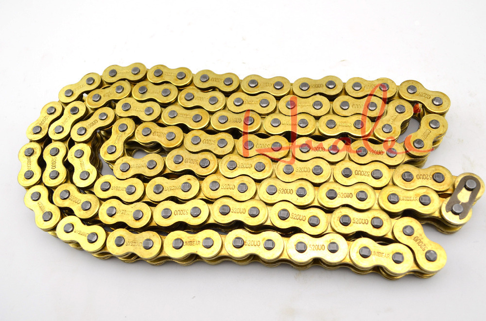 530*120 Brand New UNIBEAR Motorcycle Drive Chain 530 Gold O-Ring Chain 120 Links For YAMAHA FZ 750 Drive Belts
