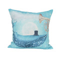 Wholesale Cheap Price 9 Kinds Of Design Whale With Hat Pattern Decorative Cotton Linen Cushion Cover