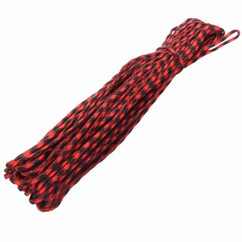 8 colors Paracord 550 Paracord Parachute Cord Lanyard Rope Mil Spec Type III 7Strand 100FT Climbing <font><b>Camping</b></font> survival equipment 8 colors Paracord 550 Paracord Parachute Cord Lanyard Rope Mil Spec Type III 7Strand 100FT Climbing <font><b>Camping</b></font> survival equipment