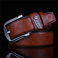 2015 New Mens Fashion Belts  Leisure Business Casual Wild High Grade  Luxury Pure Leather Antique Buckle Belts