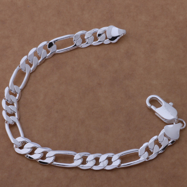 Factory-price-925-sterling-silver-chain-bracelet-8MM-Men-Women-jewelry ...