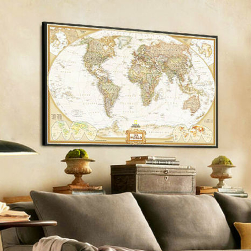 Large Retro Vintage Globe Old World Map Paper Poster Paper Log Gift Wall Decor Hotsale Free Shipping