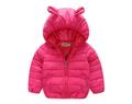2016 Baby Girls Winter Coats Fashion Cute Bear Solid Cotton Down Jacket Long Sleeve Hoodies Kids