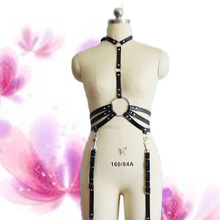 women 2 piece set bra harness leather garter belt bondage harness garter belt cinta liga harajuku sexy lingerie sex products