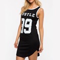 2017 New Women Casual Mini Vest Dress Summer Fashion Sleeveless Digital Printing Package Hip Dress Womens