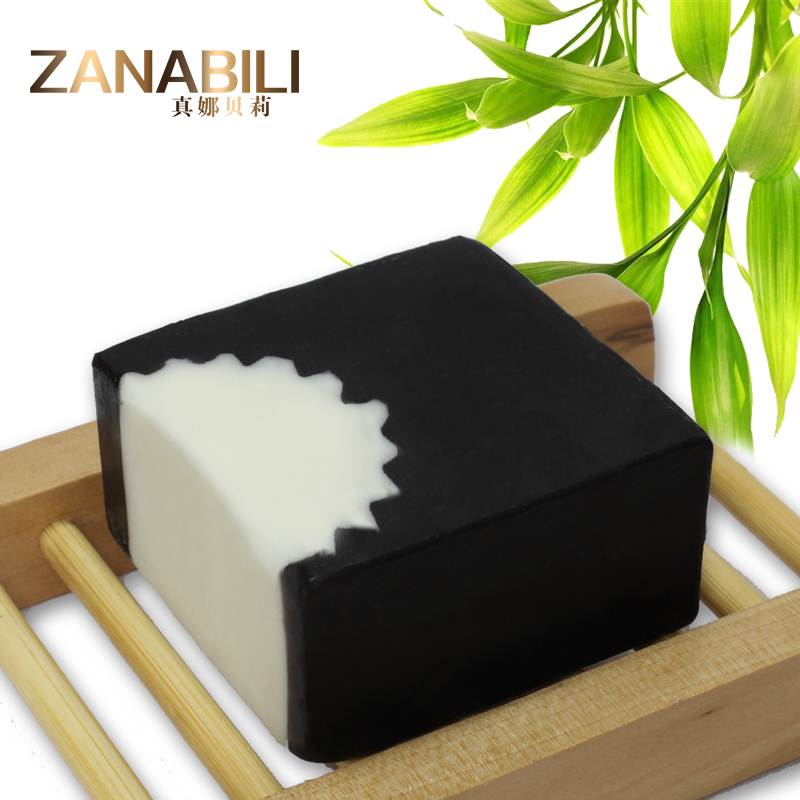 (2pcs/lot) Natural Bamboo Charcoal Soap Handmade Soap Beauty Soap Idea Christmas Gift