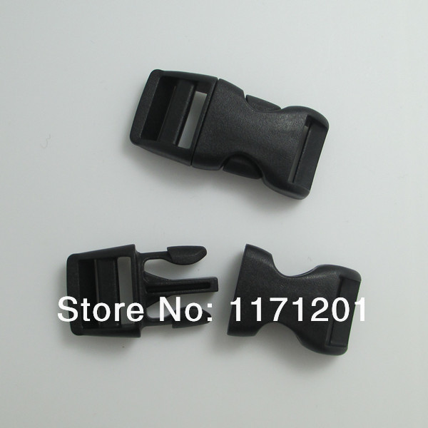 100pcs/lot 15mm Webbing Bag Buckles Plastic Buckles Thicken Curved Side Release Buckles Paracord Buckles,426*20mm/pc