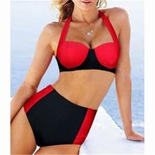 2016 sexy swimsuit trikinis plavky Retro high waist bikini Swimwear maillot de bain women triangle bikini