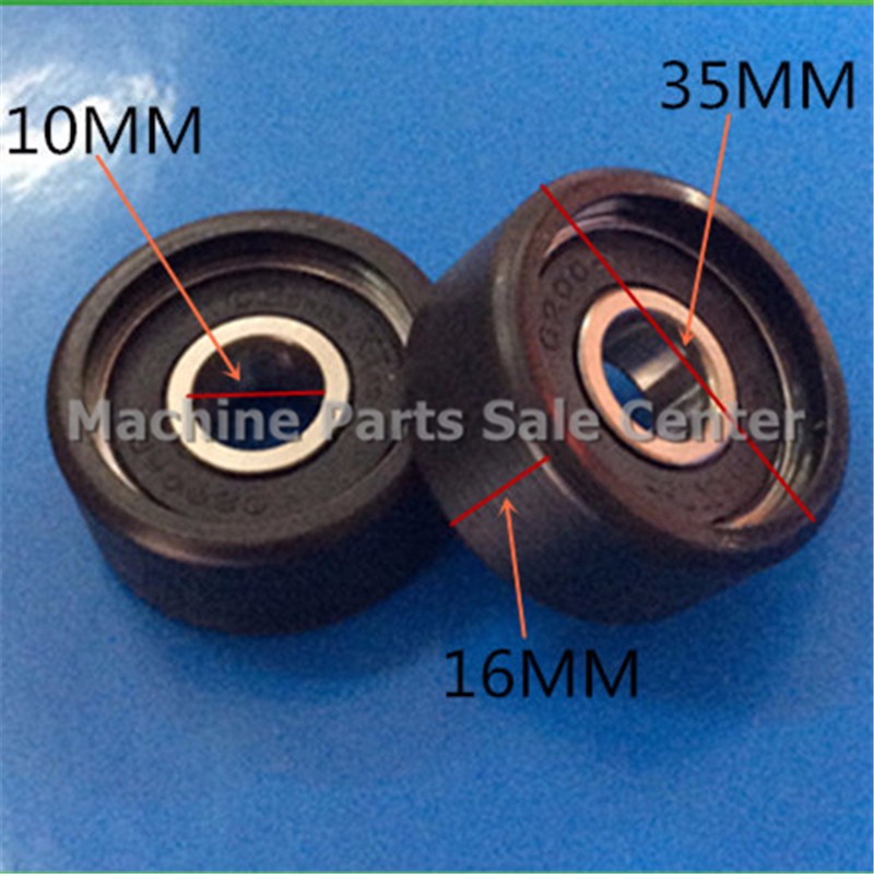 Description Picture 2 of item10*35*16 mm F type idler pulley ball bearings bearing 626 POM flat slide wheel Good Quality black