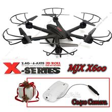 Free Shipping! Black MJX X600 2.4G 6 Axis 3D Roll RC Quadcopter Drone+720P C4010 Aerial Camera