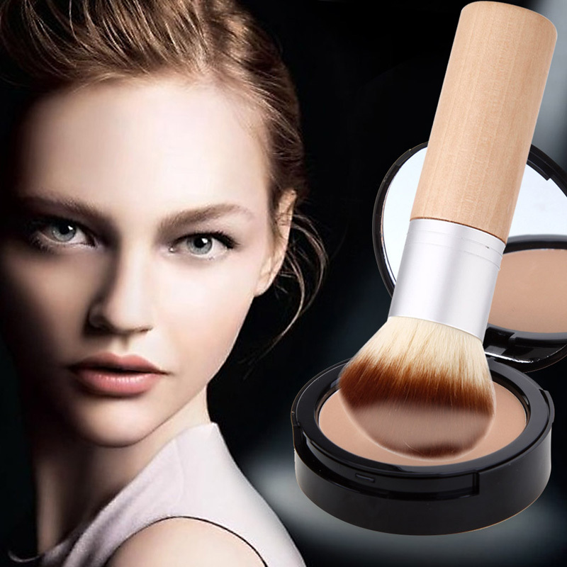 Fashion Bamboo Bronzer Soft Cosmetic Foundation Powder Brush Makeup Blusher Tool Free Shipping