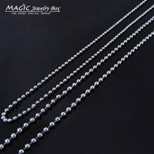 Free Shipping Wholesale Lot 100pcs 2.4mm Ball Beads Necklace Stainless Steel Chain Bead Ball Chain Women Jewellery Accessories
