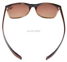 FR007 Bifocal Free Shipping Quality Wayfarer Style Long Arms Bifocal Reading Glasses Brown Lens 1 0