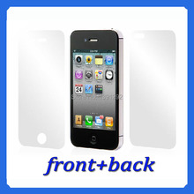 3PC / front + back – HD screen protector for iPhone 4 4S clear screen protective film screen guard with cleaning cloth for gift