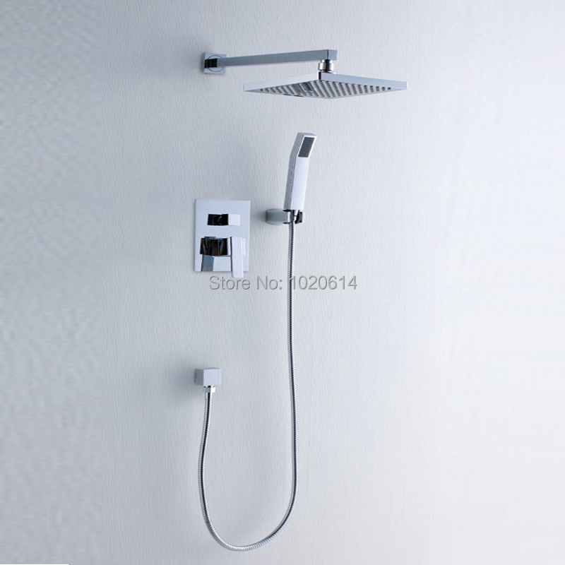 high quality 8" bathroom square brass chrome plated rain ...