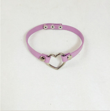 Hot Sale Punk Rock Leather Necklace Fashion Button Jewelry Sweet heart 100 handmade Harajuku Leather Choker