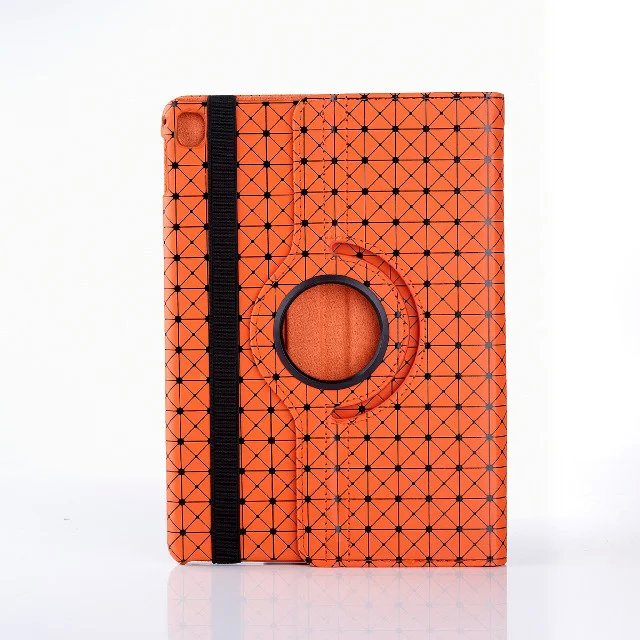 50pcs lot Free shipping Classic grid 360 rotating Accessories PU case for ipad air 3 ipad7