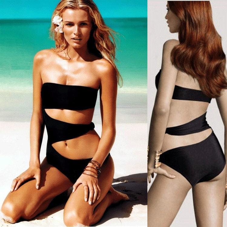 2016 Women summer sexy Bikinis hollow out bandage swimsuit bathing black triangle bikini set swimwear maillot de bain 2016 Women summer sexy Bikinis hollow out bandage swimsuit bathing black triangle bikini set swimwear maillot de bain