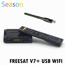 usb wifi + TV Box DVB-S2 FREESAT V7 Brand 1080P FULL HD 2015 Latest media player