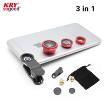 Universal 3 in 1 Clip-On Fish Eye+Wide Angle+Macro Lens Mobile phone Black Silve Red Lens For samsung For iPhone Motorola JT01+