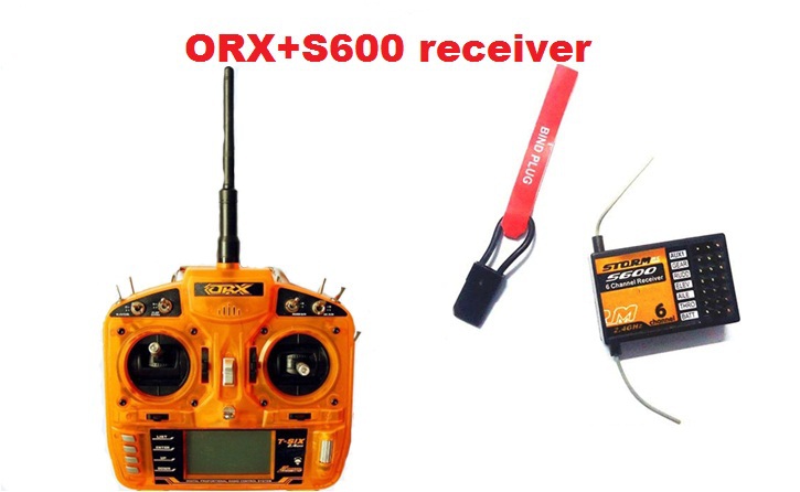 FSFLY 2.4GHz 6 CH Transmitter,Radio with S600 Receiver Surpass DX6i JR FUTABA for Helicopters,Airplanes,Quadcopters