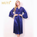 bathrobe women long sleeve vintage nightgown v neck dressing gown luxury nightwear intimates sleepwear sexy lingerie