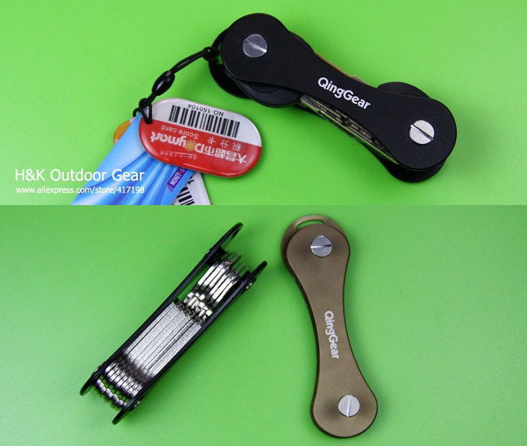 Keys Holder Keysmart Hard Oxide Aluminum Key Chain Clip Organizer Pocket EDC Tool Key Bar QingGear