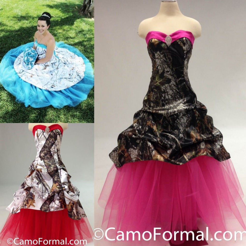 Wedding Pink Camo Wedding Dresses pink camo wedding dress sizes promotion shop for promotional colorful red blue 2017 hot sale sweetheart vestidos de novia plus size gowns bridal c62