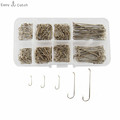 350pcs 79580 High Carbon Steel Fishing Hooks Fishing Accessories Offset Fly Tying Fishhooks Set With Box