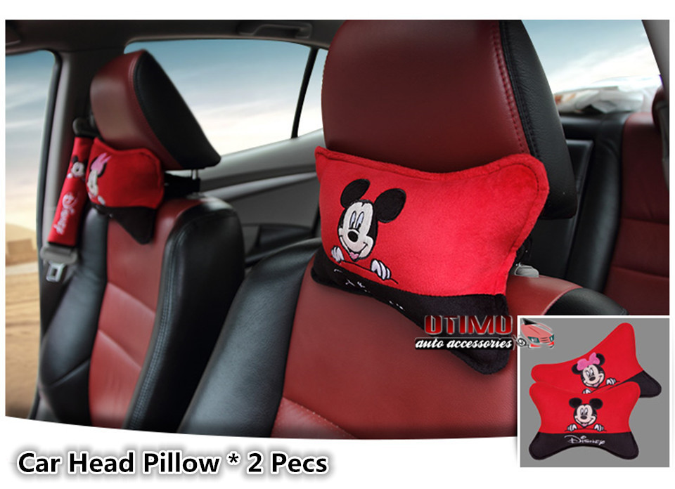 Auto Accessories Cartoon Mickey Mouse Car Steering Wheel Cover DIY Minnie Mouse Car Accessories Decoration Auto Parts 7
