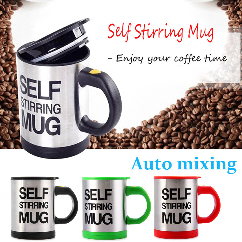 Hot Selling Self Stirring 400ml Automatic Electric Coffee Cup Smart Stainless steel Mugs Perfect Souveni on