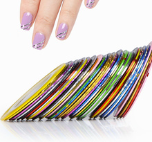 10pcs 2015 New Mixed Color DIY Nails Tips Nail Rolls Striping Line Tape Nail Art Decoration