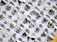 Wholesale 50pcs silver plated Rings Charming Rings Mix lot jewelery For women Cheap Jewelry Drop Free